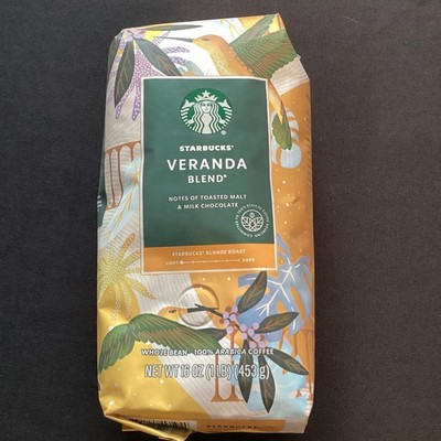 Starbucks Veranda Blend Light Roast Whole Bean Arabica Coffee 16oz BB 05/2026