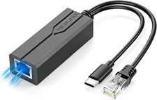 Gigabit Poe Splitter USB C 5V 2.4A, Active Poe to USB C Adapter, 10/100/1000Mbps