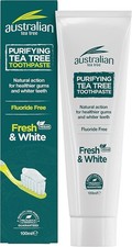 Image of Australian Tea Tree Fresh & White Mint Fluoride Free Toothpaste 100ml - New