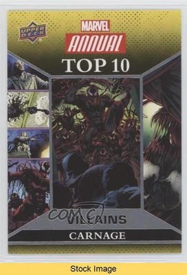 2016 Upper Deck Marvel Annual Top 10 Villains Carnage #TV-10 READ 0e3