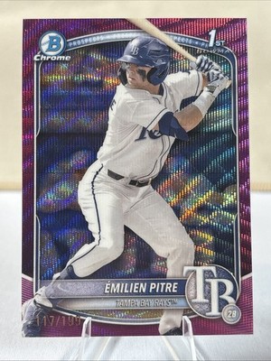 2025 Bowman - Chrome Prospects Emilien Pitre #BCP-83 Fuchsia Wave Refractor