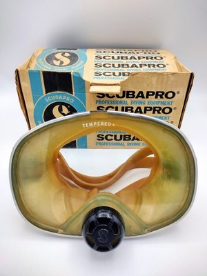 Vintage Scubapro Tempered Glass Diving Mask Goggles RARE