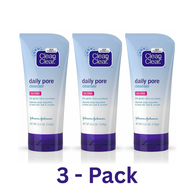 #ad CLEAN amp; CLEAR Daily Pore Cleanser Oil Free 5.50 oz Pack of 3 $17.99
