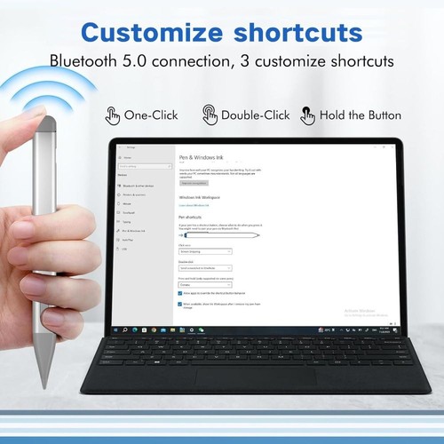 Replaceable Stylus Pen for Microsoft Surface Pro 9/8/7/6/5/4/3/X - Afbeelding 5 van 14
