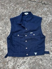 vintage made-in-USA GUESS Jeans denim vest L Blue Rare