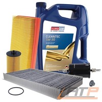 Inspektionspaket Filtersatz SET B+5L Eurolub 5W-30 FÜR Opel Corsa C 1.2 1.4