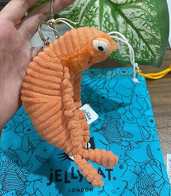 Jellycat Sheldon Shrimp Soft Plush Toy Cute Stuffed Ocean Animal Gift NWT