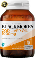 Cod Liver Oil| Supports Healthy Immune System Function | 80 Capsules