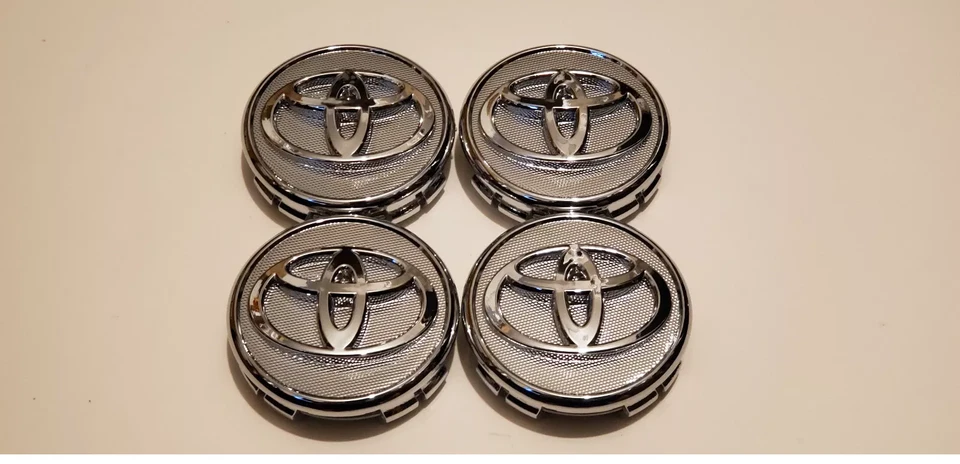 4 x Tapacubos centrales llantas toyota logo cromado 57mm prius, yaris, corolla Foto 2 de 4