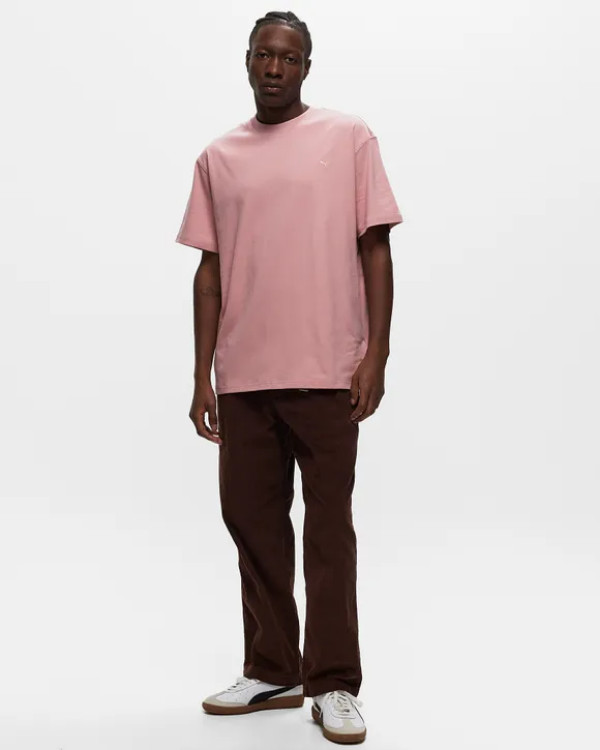 Puma MMQ Crew Neck Short Sleeve T-Shirt UNISEX Size M PINK Casual 