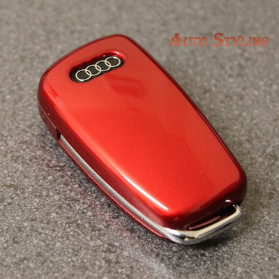 Red Remote Flip Key Cover For Audi Case Skin Shell Cap Fob Protection Bag Hul 58