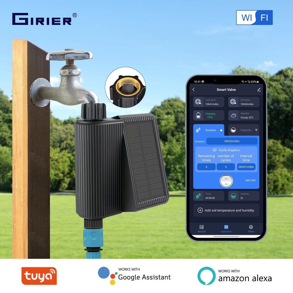 Smart Watering Smart Hose Timer With 2 Outlets – WiFi Automatic ...