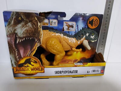 Neu verpackt Mattel Jurassic World Roar Strikers Skorpiovenator Dinosaurier Figur