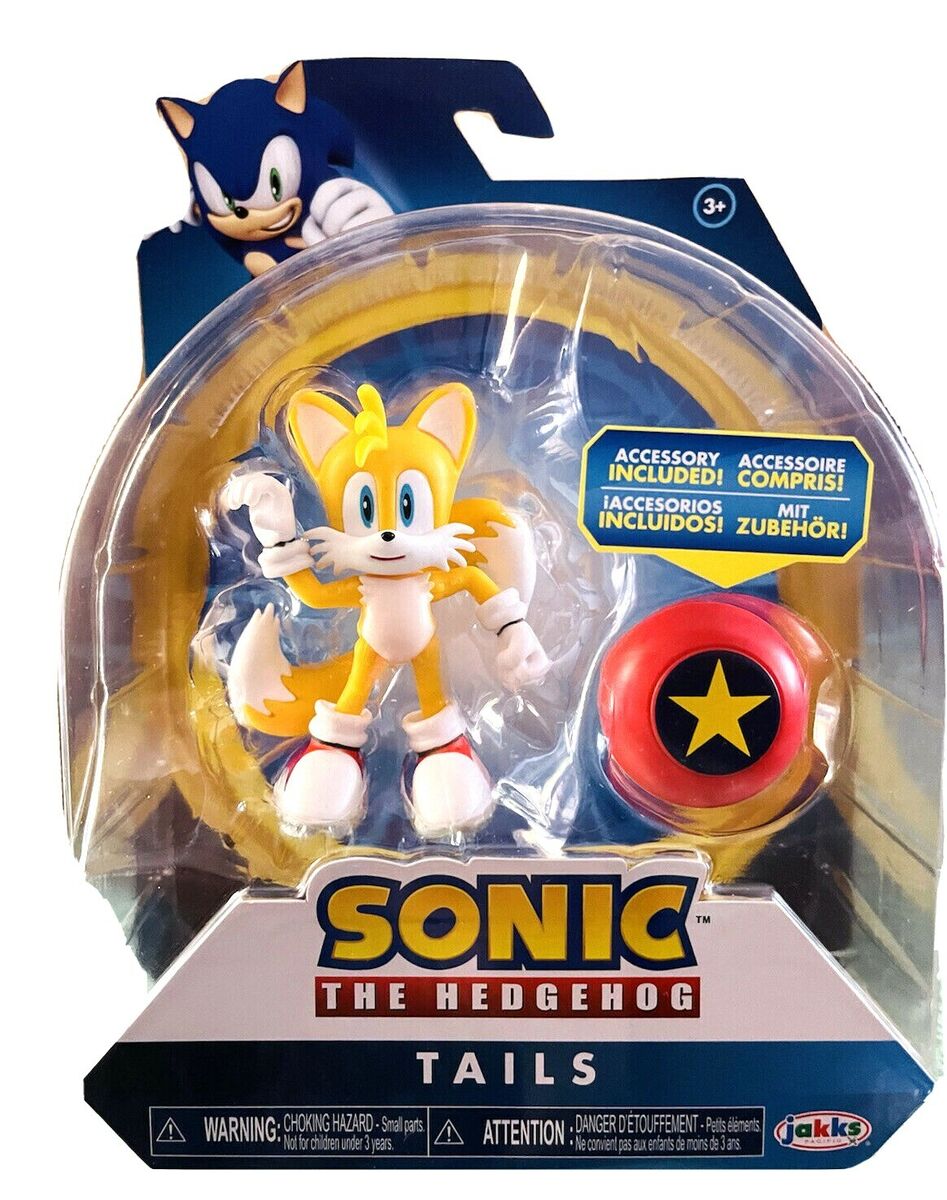 Sonic The Hedgehog 4 Modern Tails Action Figure with Fast Shoe Item Box  Accessory