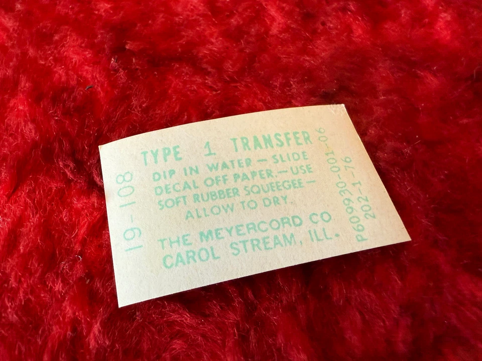 Calcomanía de tobogán acuático hecha por Gibson Meyercord NOS Foto 3 de 4