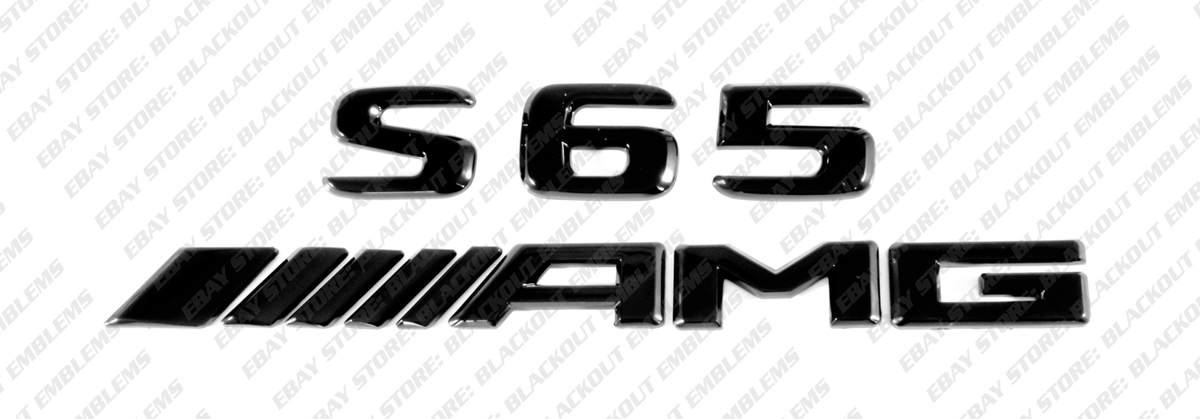 New Gloss Black Emblem Logo Letters for Mercedes-Benz S65 V12