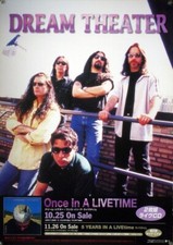 Dream Theater / Once In A LIVEtime 1998 Japan Original Promo Poster B2 20x28