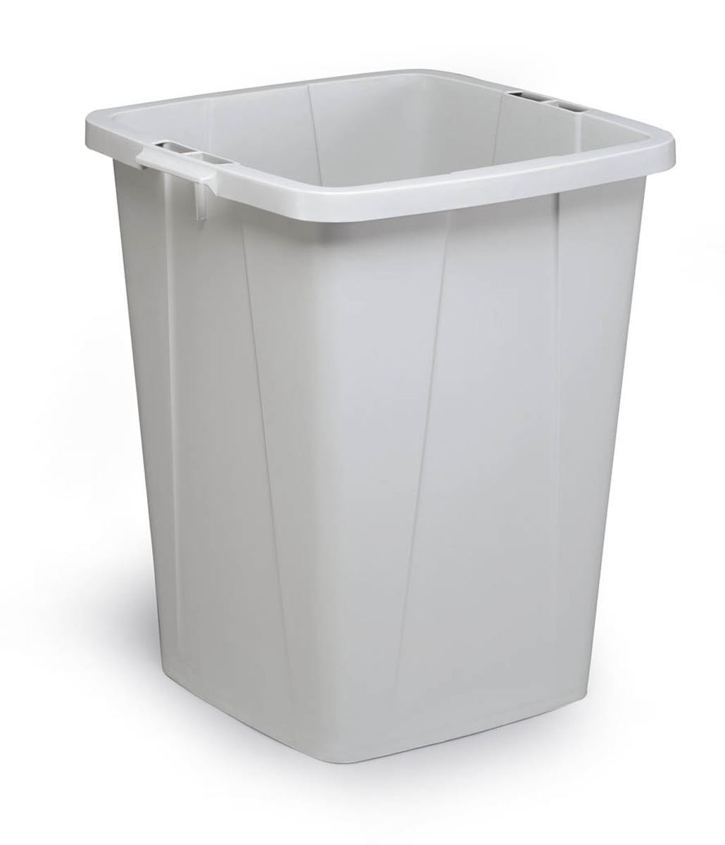 Durable 90L Waste Bin Grey | Square Recycling Bin | Food Bin | DURABIN - Image 2