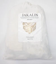 Jakalin Large Macrame Wall Decor Panels Natural Cotton 47" x 55" Wall Art Gray