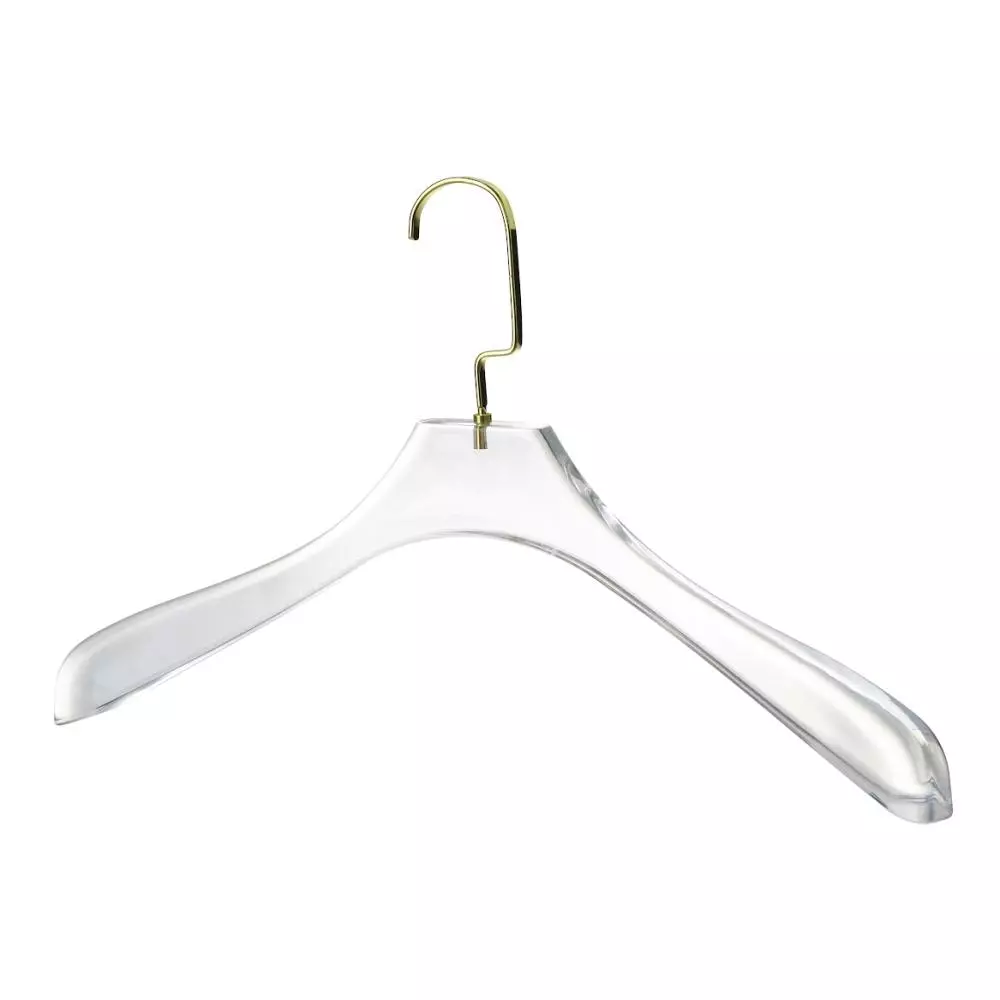 YBM Home Quality Acrylic Clear Coat Hangers, without Bar