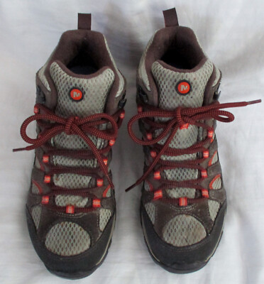 Merrell Moab SZ 8.5 Mid Waterproof Bungee Cord Hiking Shoes NWOB
