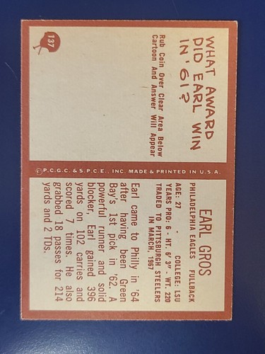 Tarjetas de fútbol americano de Filadelfia 1967 completan tu conjunto que elijas #97 - 198 - Imagen 83 de 205