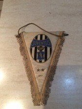 Rarissimo gagliardetto Juventus due stelle vintage da collezione