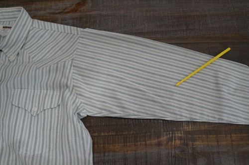 Vintage Ruddock Extra Long Tail Western Shirt Mens 15.5x33 Striped Long Sleeve - Picture 16 of 22