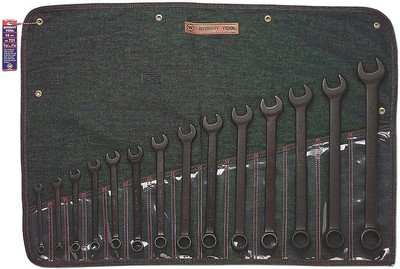 Wright Tool 721 12 Point Black Comb. Wrench Set, 3/8''-1-1/4'' (14-Piece)