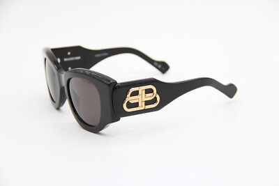 NEW BALENCIAGA BB0070S 006 BLACK WOMEN SUNGLASSES | eBay