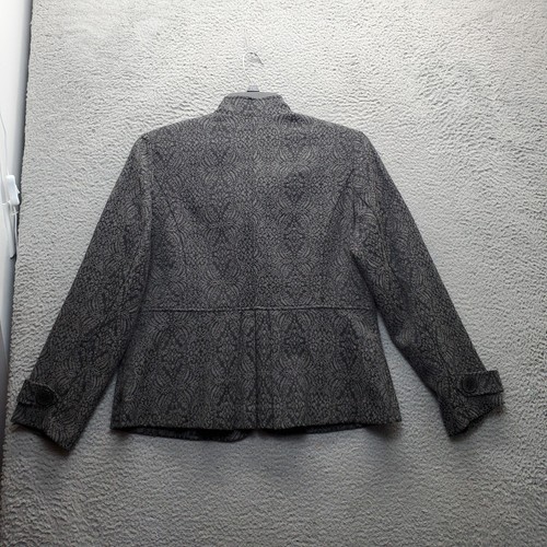 Coldwater Creek Blazer Jacket Women Size 16 Multicolor Damask Lined Button Front - Picture 2 of 16