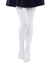 Girls Winter Warm Fleece Lined Tights Thick Dance Tights 11-13 White