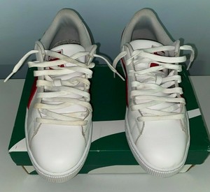 Hombre Puma Basket Classic Blanco Rojo Zapatos Talla 10.5 de EE. UU. | eBay