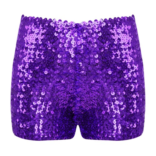 Girls Sequins Dance Shorts Rave Booty Dance Shorts Sparkle Short Hot Pants - Picture 88 of 106
