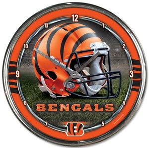 Cincinnati Bengals Round Wall Clock Nfl Football Helmet Logo Man Cave Fan Decor 10943279029 Ebay