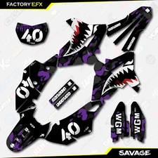 Black & Purple Savage Polisport Restyle Graphics Kit fits Suzuki Drz400 Drz400sm