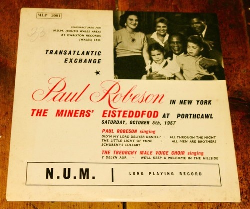 PAUL ROBESON NEW YORK MINERS EISTEDDFOD PORTHCAWL TRANSATLANTIC EXCHANGE 10" LP - Picture 2 of 7