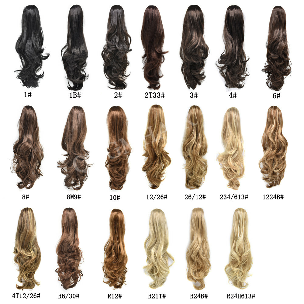 Claw Clip In Ponytail Jaw Hair Extensions Thick Long Wavy