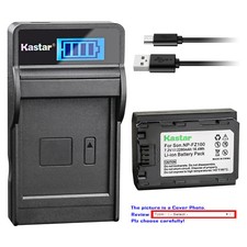 Kastar Battery LCD Charger for Sony NP-FZ100 BC-QZ1 Sony Alpha a7R III Camera