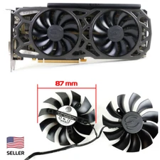 Full Set GPU Fans 87mm EVGA 1070 1080 Ti SC ACX 15mm PLA09215B12H | US Seller...