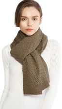 Winter Scarfs for Women Cold Weather Chunky Knit Scarf Warm Thick Brown Scarf...