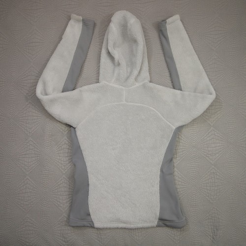 Patagonia Deep Pile Fleece Hoodie Hoody Jacket Womens SLight Gray Regulator R4 - Picture 17 of 19
