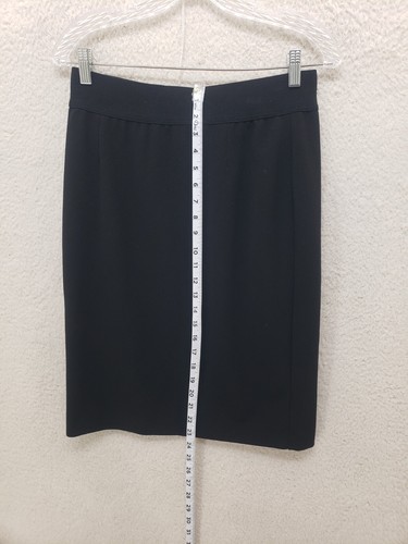 Alfani Women Skirt 6 Black Poly Blend Pull On Straight Pencil Fit Stretch Mini - Picture 8 of 17