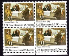 Scott #2052 Treaty of Paris 1783 Bicentennial Block of 4 Stamps - MNH