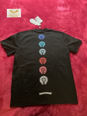 Tシャツ・カットソー Chrome Hearts Multi Color Horse Shoe T-shirt Black s-l400.jpg