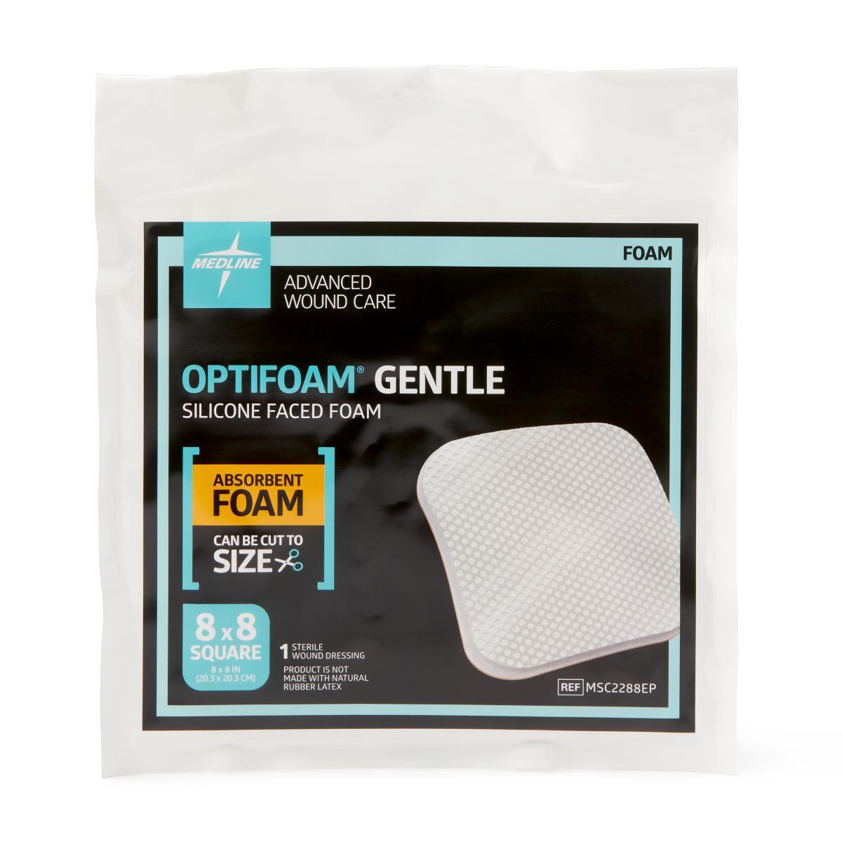 optifoam dressing Medline Gentle EX Silicone-Faced Adhesive Foam Dressings, 4 x 4, 3 Count : Industrial & Scientific Optifoam Gentle Silicone-Faced Foam Dressing,
