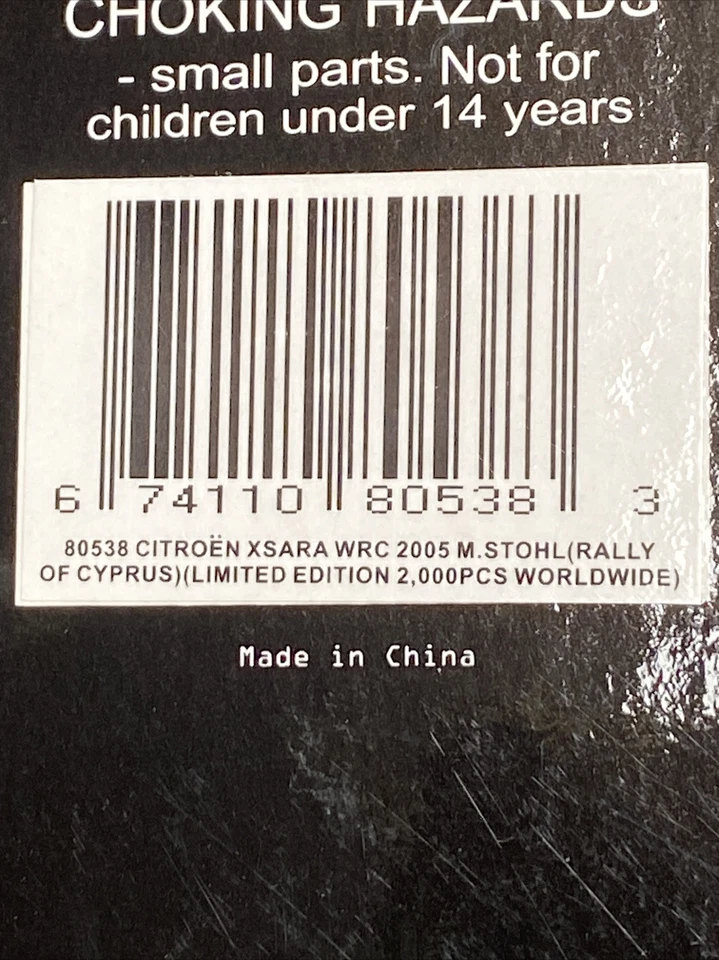 Autoart 1/18 Scale Diecast 80538 - Citroen Xsara WRC 2005 M.Stohl #16 Cyprus Ltd - Image 4 of 4