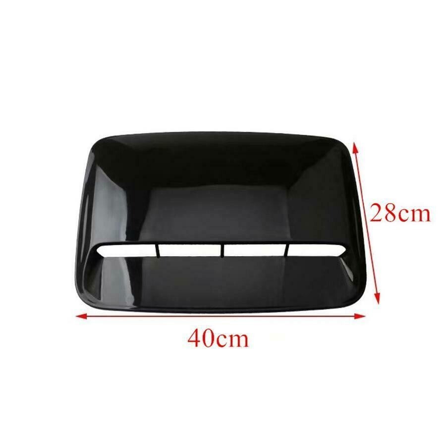 Stickers Prise D'Air Aramox Pour Capot Voiture - Noir/Argent, Adhésif 3D Universel 22x20cm