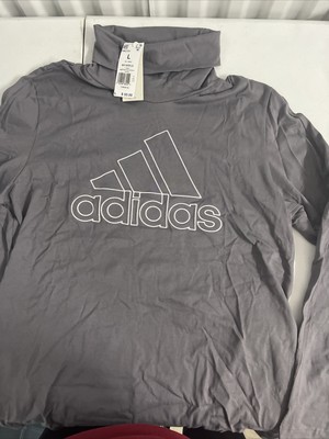Adidas Men s Long Sleeve Trace Grey Multisport Turtle Neck Tee L