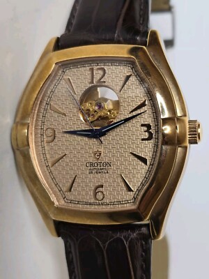 Croton Swiss Automatic Watch Salmon Dial Rose Gold 44mm